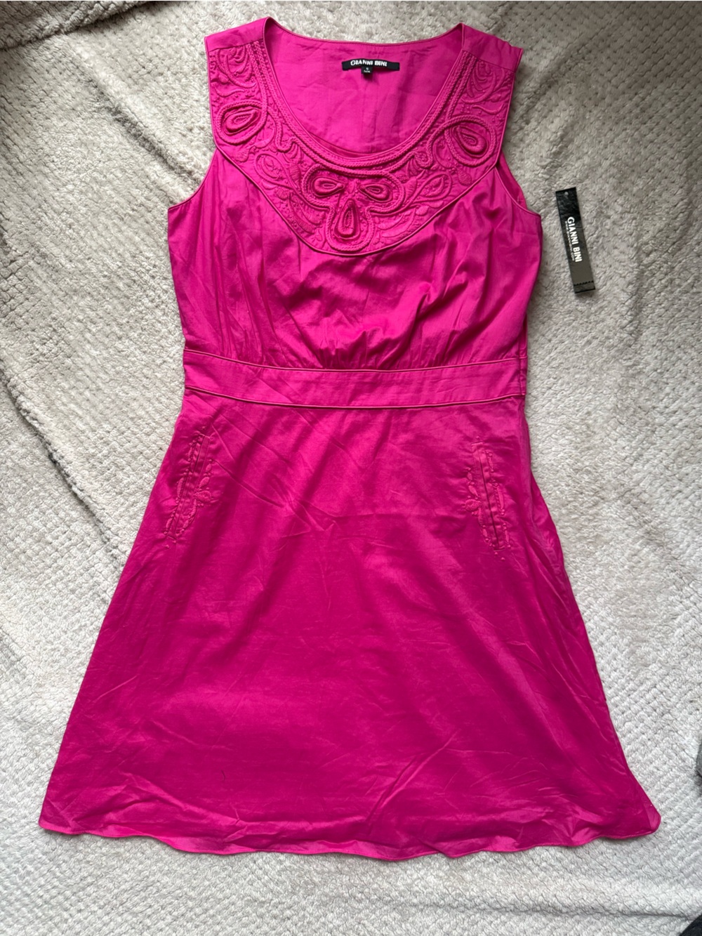 Gianni Bini Hot Pink Strapless Dress